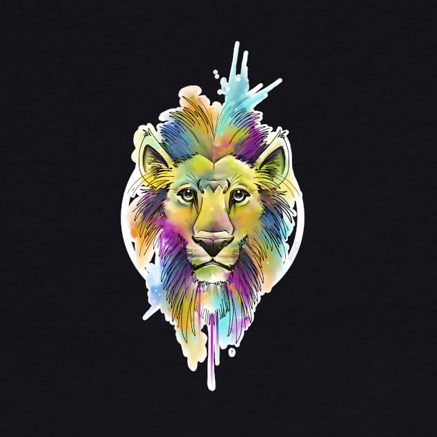 watercolor lion by elywick